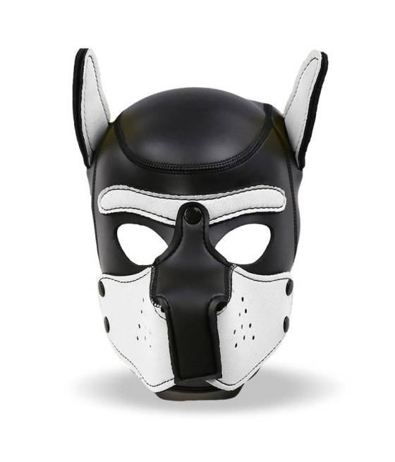 Hound Mascara de Perro Neopreno Hocido Extraible Negro Blanco Talla unica