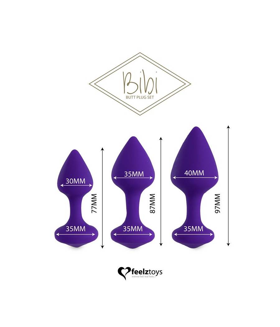 Bibi Set de 3 Plugs Anales Purpura