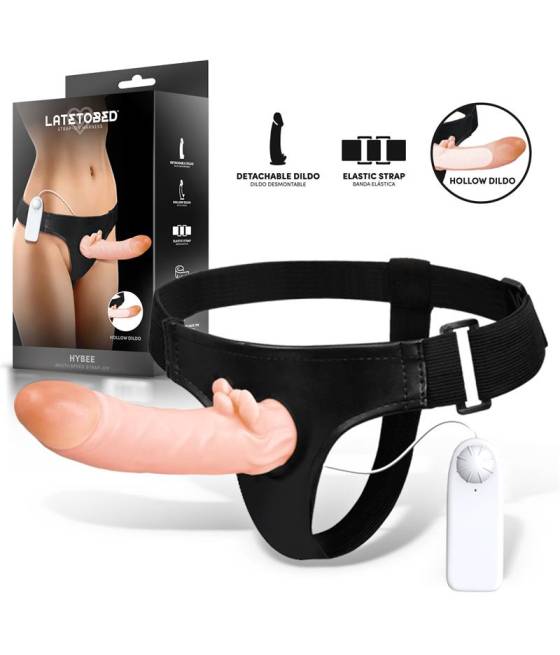 Hybee Dildo con Dildo Realista Hueco y Vibracion con Control Remoto